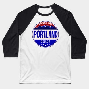 PORTLAND OREGON MOUNT HOOD MOUNTAINS MOUNTAIN VOLCANO Baseball T-Shirt